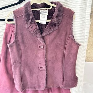 Shearling and Suede Vest